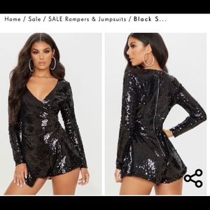 PrettyLittleThing sparkly romper